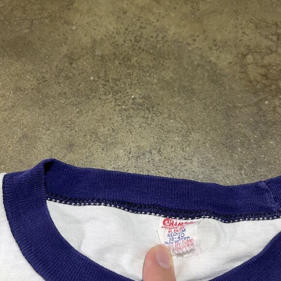 Vintage 60s University of Richmond White Champion Ringer - Picture 3 of 3